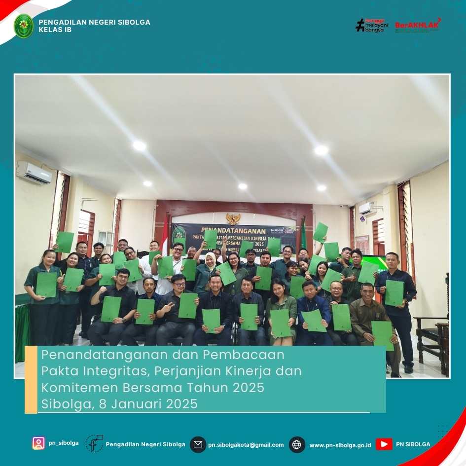 Penandatanganan Pakta Integritas, Perjanjian Kinerja dan Komitmen Bersama Tahun 2025