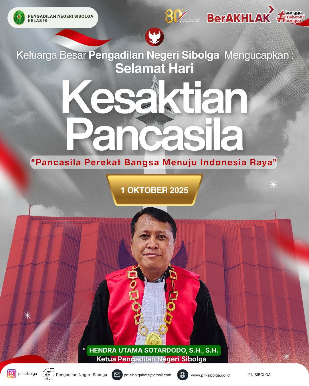 Selamat Hari Kesaktian Pancasila 1 Oktober 2025